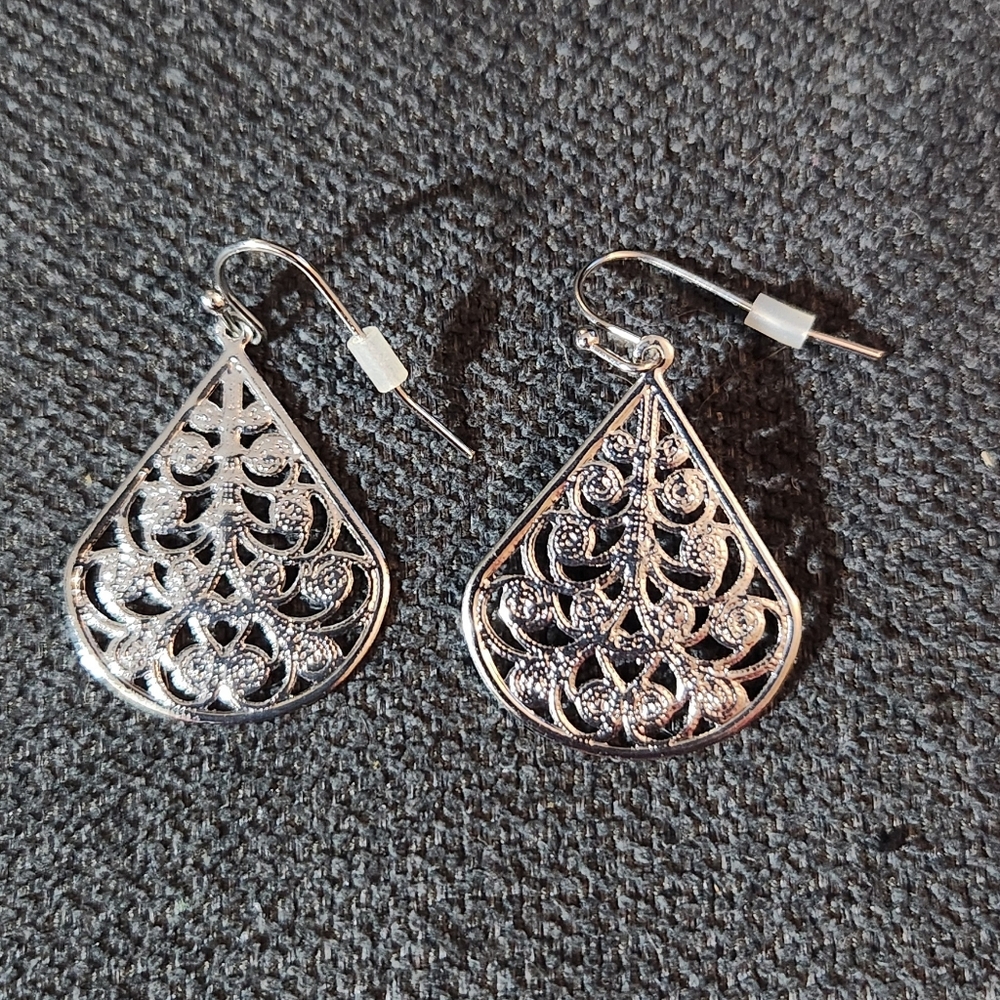 Elegant Silver Teardrop Earrings
